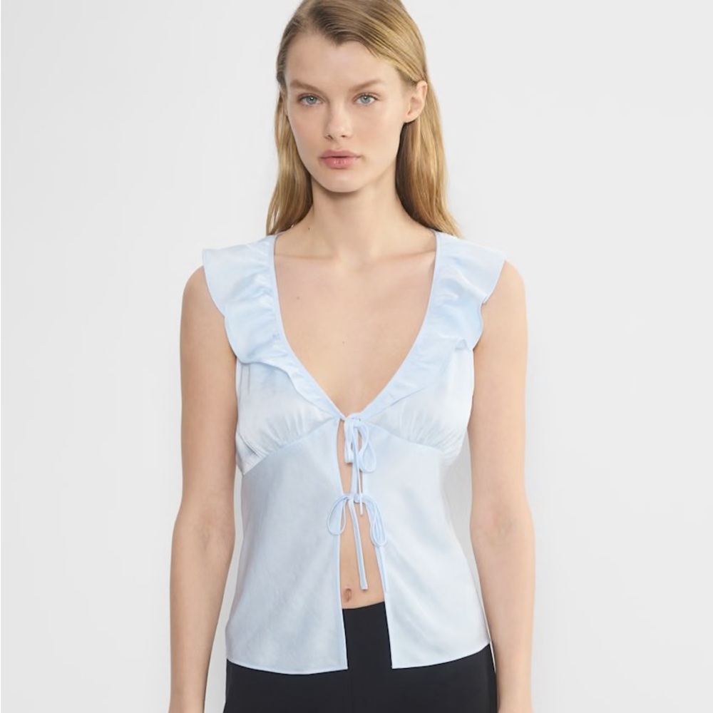 Aritzia Tonka Satin Blouse
